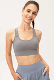 Scoop Neck Long Sports Bra - Trendsi - Flyclothing LLC