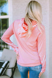 Printed Long Sleeve Hoodie with Pocket - Trendsi - Flyclothing LLC