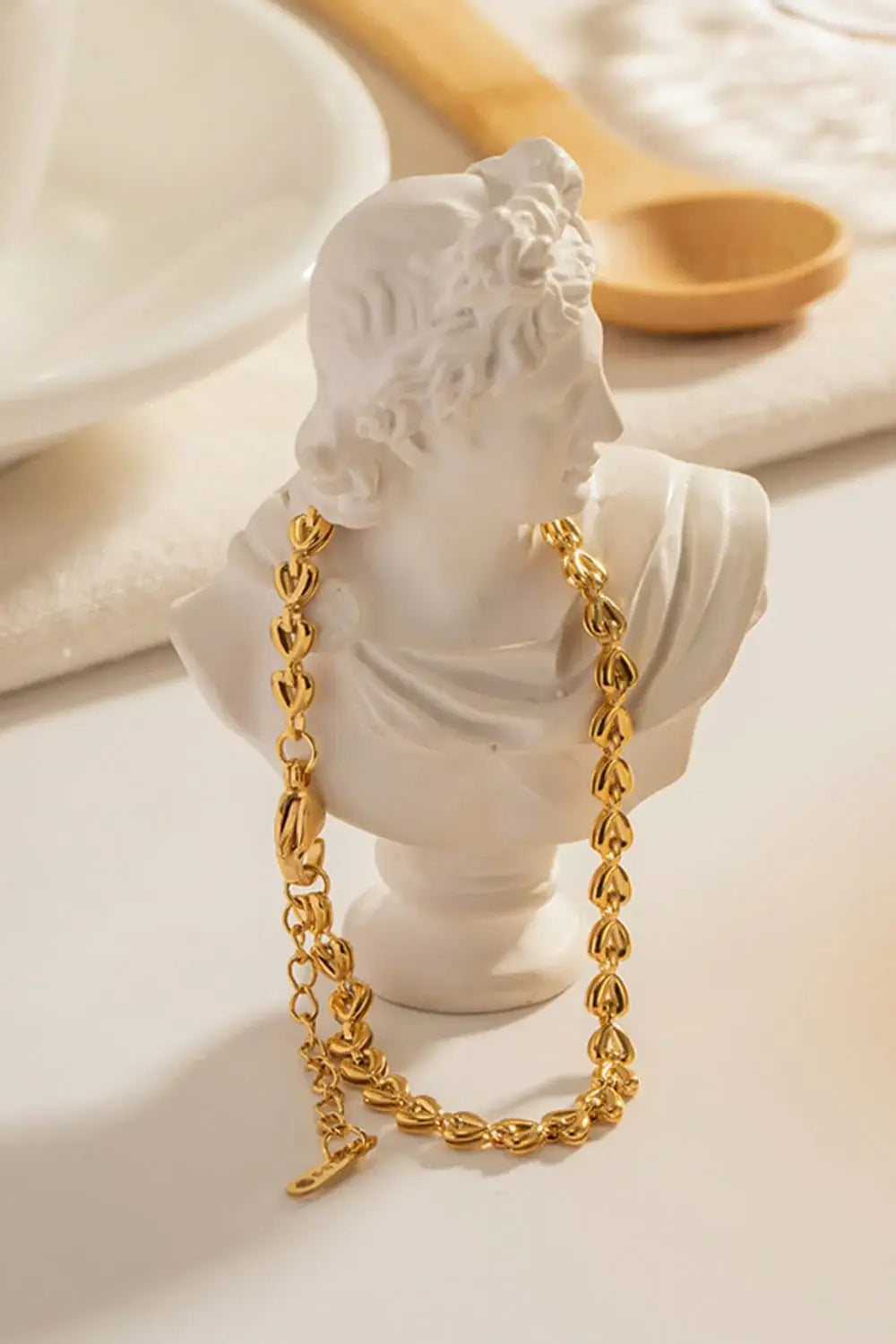 Heart Chain Lobster Clasp Bracelet - Trendsi - Flyclothing LLC