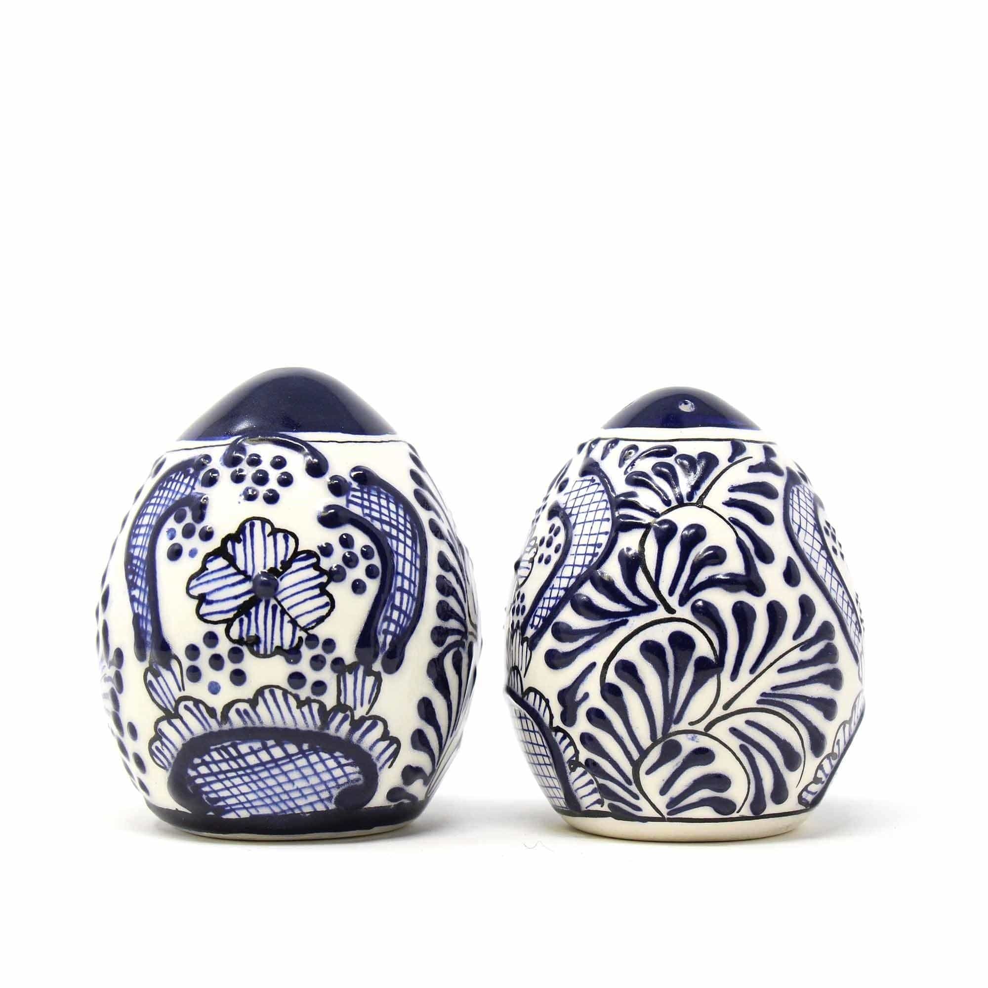Encantada Handmade Pottery Spice Shakers, Blue Flower - Encantada - Flyclothing LLC