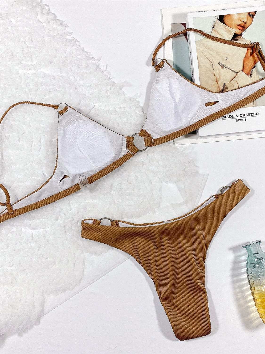 Plunge Spaghetti Strap Swim Set - Trendsi - Flyclothing LLC