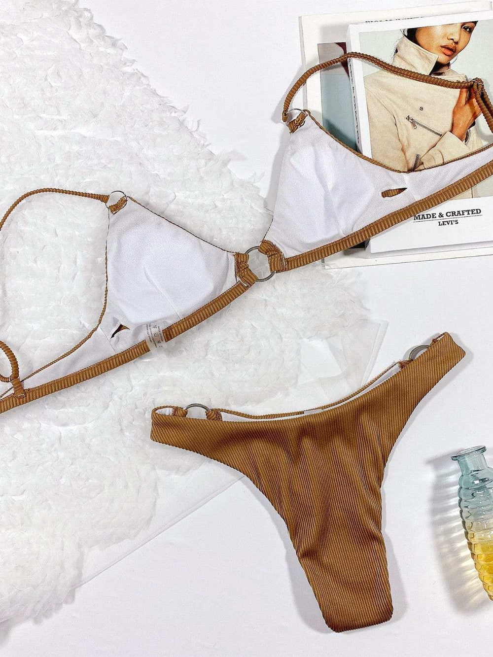 Plunge Spaghetti Strap Swim Set - Trendsi - Flyclothing LLC