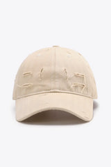 Distressed Adjustable Baseball Cap - Trendsi - Flyclothing LLC