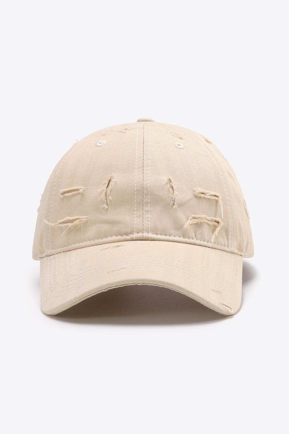 Distressed Adjustable Baseball Cap - Trendsi - Flyclothing LLC