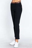 ACTIVE BASIC Cotton-Span Twill Straight Pants - Trendsi - Flyclothing LLC