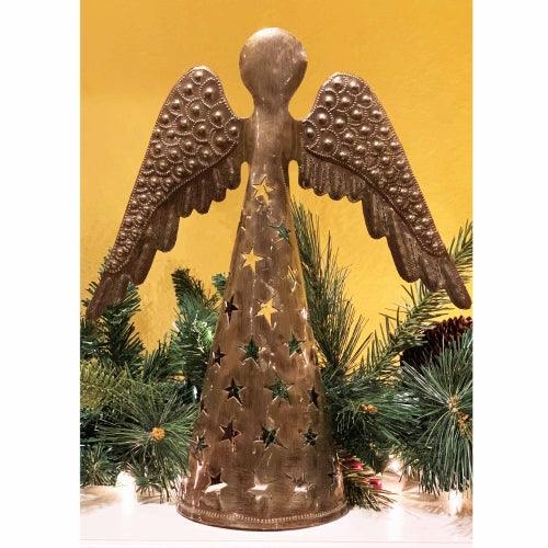 14-inch Metalwork Angel - Wings Down  - Croix des Bouquets (H) - Flyclothing LLC