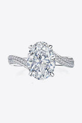 3 Carat Moissanite Side Stone Ring - Trendsi