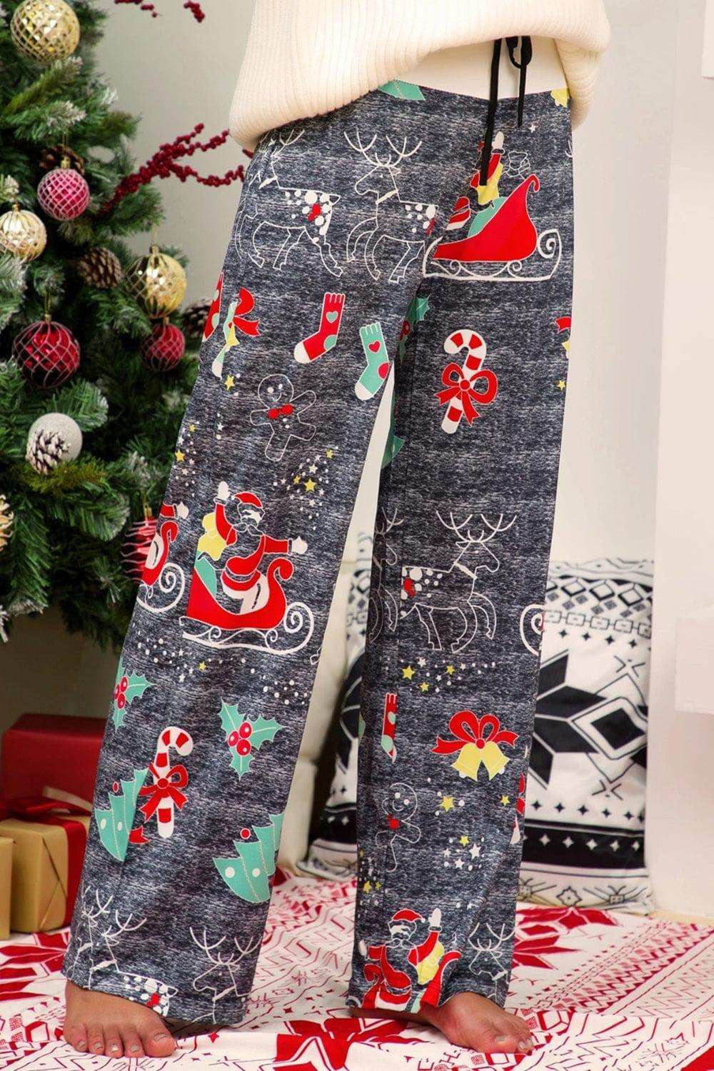 Christmas Straight Leg Pants - Trendsi - Flyclothing LLC