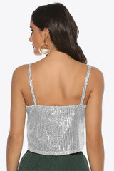 Sequin Cropped Cami - Trendsi - Flyclothing LLC