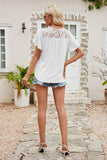 Spliced Lace Flutter Sleeve Top - Trendsi - Flyclothing LLC