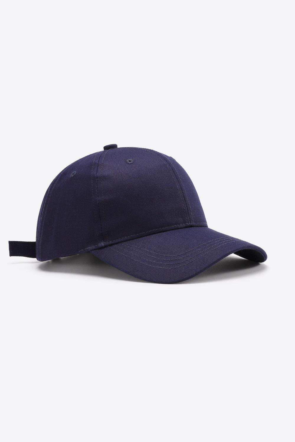 Plain Adjustable Cotton Baseball Cap - Trendsi - Flyclothing LLC