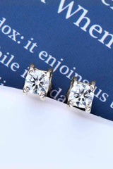 Moissanite 925 Sterling Silver Stud Earrings - Trendsi - Flyclothing LLC