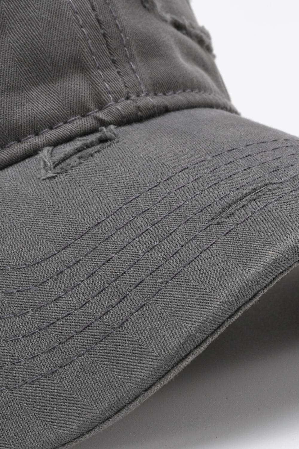 Distressed Adjustable Baseball Cap - Trendsi - Flyclothing LLC