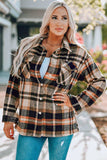 Plaid Button Front Shirt Jacket with Breast Pockets - Trendsi - Flyclothing LLC