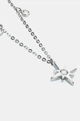Moissanite North Star Pendant 925 Sterling Silver Necklace - Trendsi - Flyclothing LLC