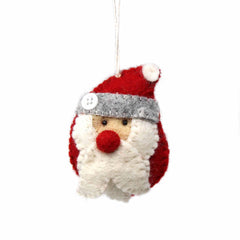 Hand Felted Christmas Ornament: Santa - Global Groove (H) - Global Groove
