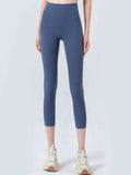 Wide Waistband Cropped Sports Leggings - Trendsi - Flyclothing LLC