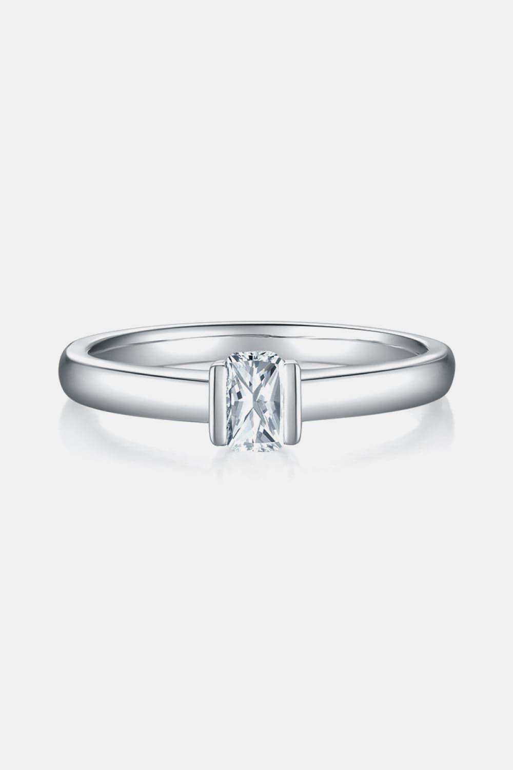 Moissanite 925 Sterling Silver Solitaire Ring - Trendsi - Flyclothing LLC