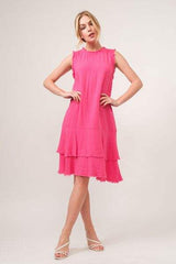 And The Why Washed Fringe Detail Tiered Dress - Trendsi - Flyclothing LLC