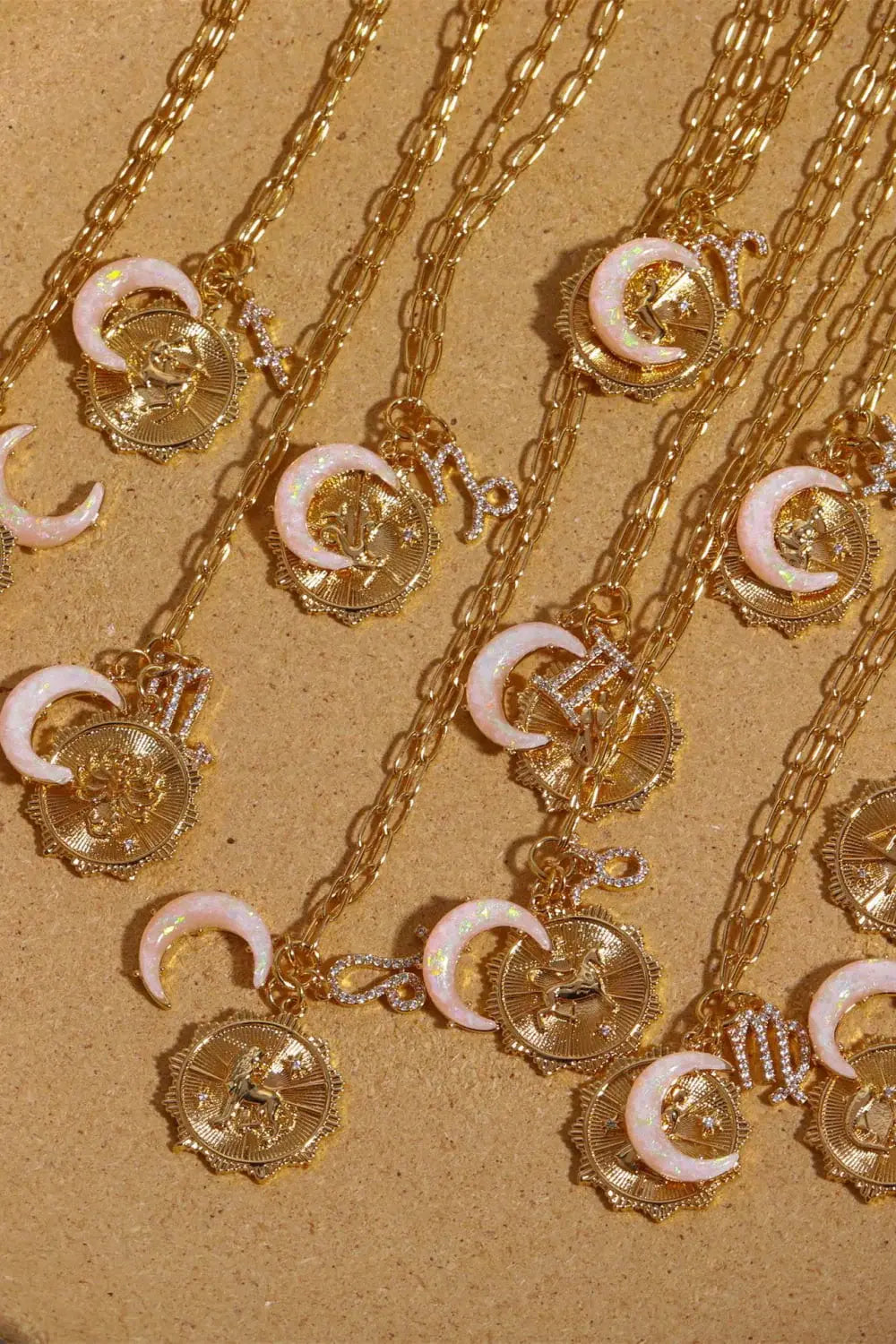 Constellation and Moon Pendant Copper Necklace - Trendsi - Flyclothing LLC