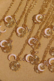 Constellation and Moon Pendant Copper Necklace - Trendsi - Flyclothing LLC