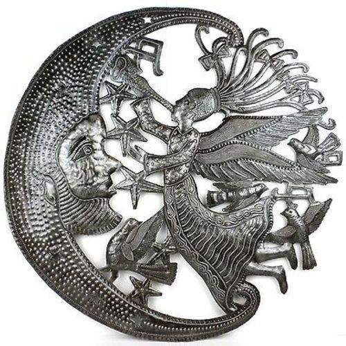 Angel and Moon Metal Art - Croix des Bouquets - Croix des Bouquets - Flyclothing LLC