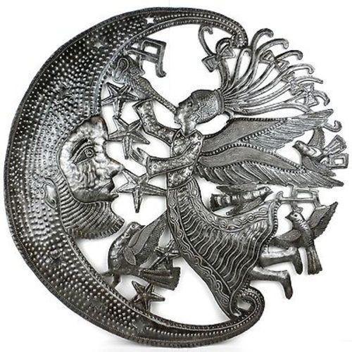 Angel and Moon Metal Art - Croix des Bouquets - Flyclothing LLC