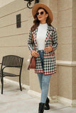 Printed Open Front Lapel Collar Cardigan with Pockets - Trendsi - Flyclothing LLC
