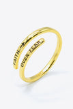 FAITH OVER FEAR Bypass Ring - Trendsi