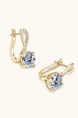 4 Carat Moissanite 925 Sterling Silver Earrings - Trendsi - Flyclothing LLC