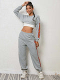 Cropped Sweatshirt and Sweatpants Set - Trendsi - Flyclothing LLC