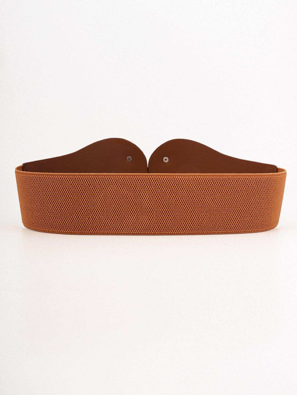 Alloy Buckle Elastic PU Belt - Trendsi - Flyclothing LLC