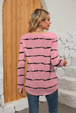 Printed Square Neck Long Sleeve Blouse - Trendsi - Flyclothing LLC