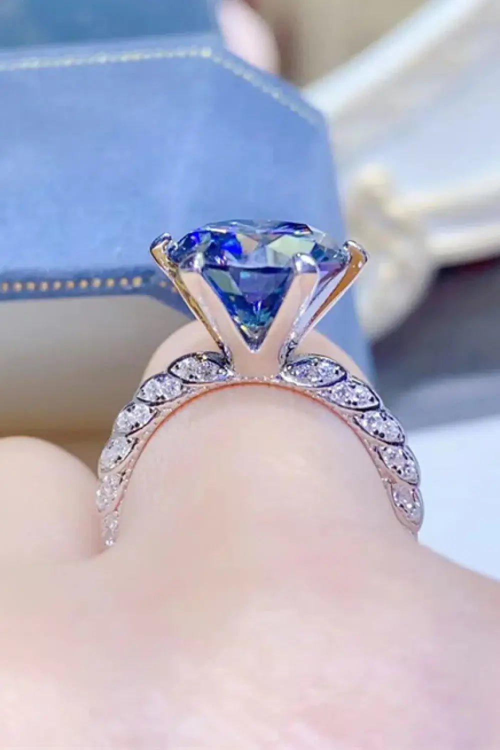 5 Carat Moissanite 925 Sterling Silver Ring - Trendsi - Flyclothing LLC