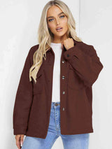 Button Down Denim Jacket - Trendsi - Flyclothing LLC