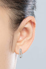Moissanite 925 Sterling Silver Earrings - Trendsi - Flyclothing LLC