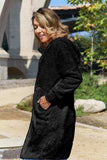 Double Take Full Size Open Front Long Sleeve Hooded Coat - Trendsi - Flyclothing LLC