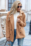 Full Size Lapel Collar Sherpa Coat - Trendsi - Flyclothing LLC