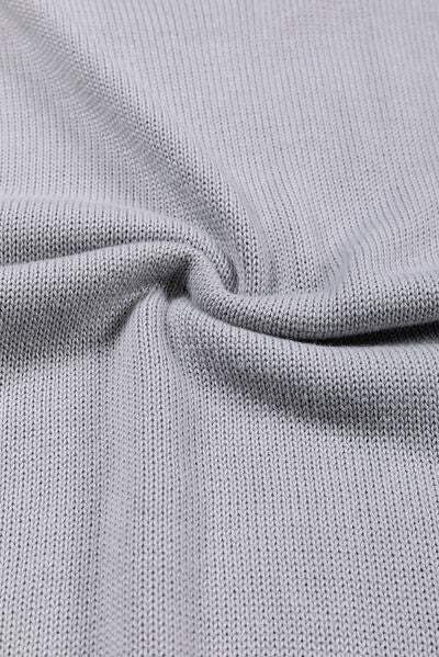 Contrast Round Neck Dropped Shoulder Sweater - Trendsi - Flyclothing LLC