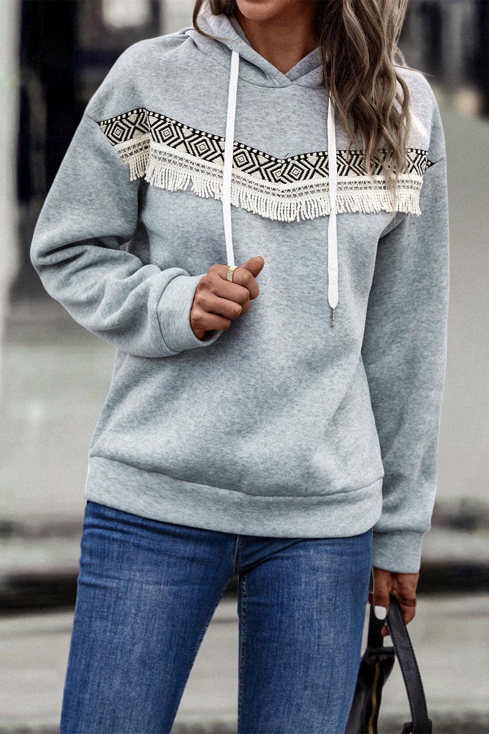 Overlap drop-shoulder hoody