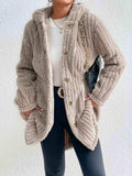 Button Down Hooded Coat - Trendsi - Flyclothing LLC