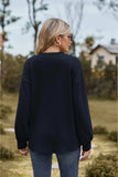 V-Neck Dropped Shoulder Blouse - Trendsi - Flyclothing LLC