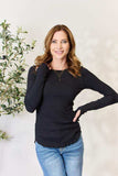 Culture Code Full Size Ribbed Round Neck Long Sleeve Top - Trendsi - Flyclothing LLC