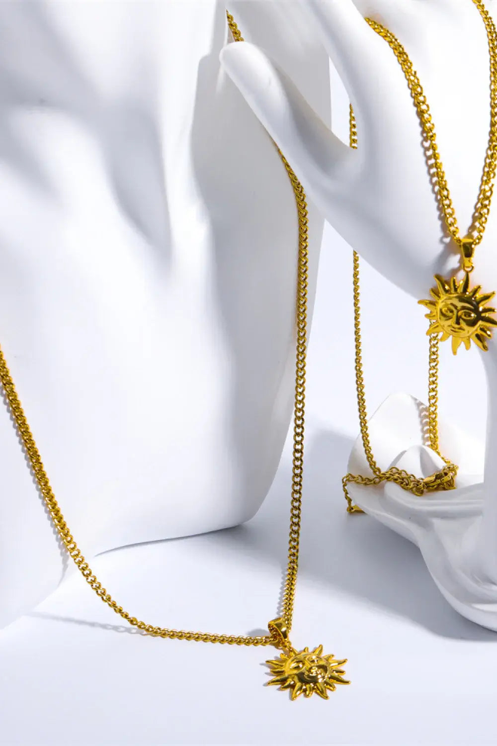 Sun Pendant Copper Necklace - Trendsi - Flyclothing LLC
