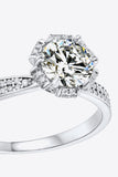 925 Sterling Silver 1 Carat Moissanite Ring - Trendsi
