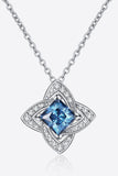 1 Carat Moissanite Floral Pendant Necklace - Trendsi