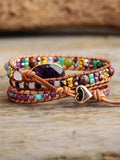 Triple-Layer Amethyst Bracelet - Trendsi - Flyclothing LLC