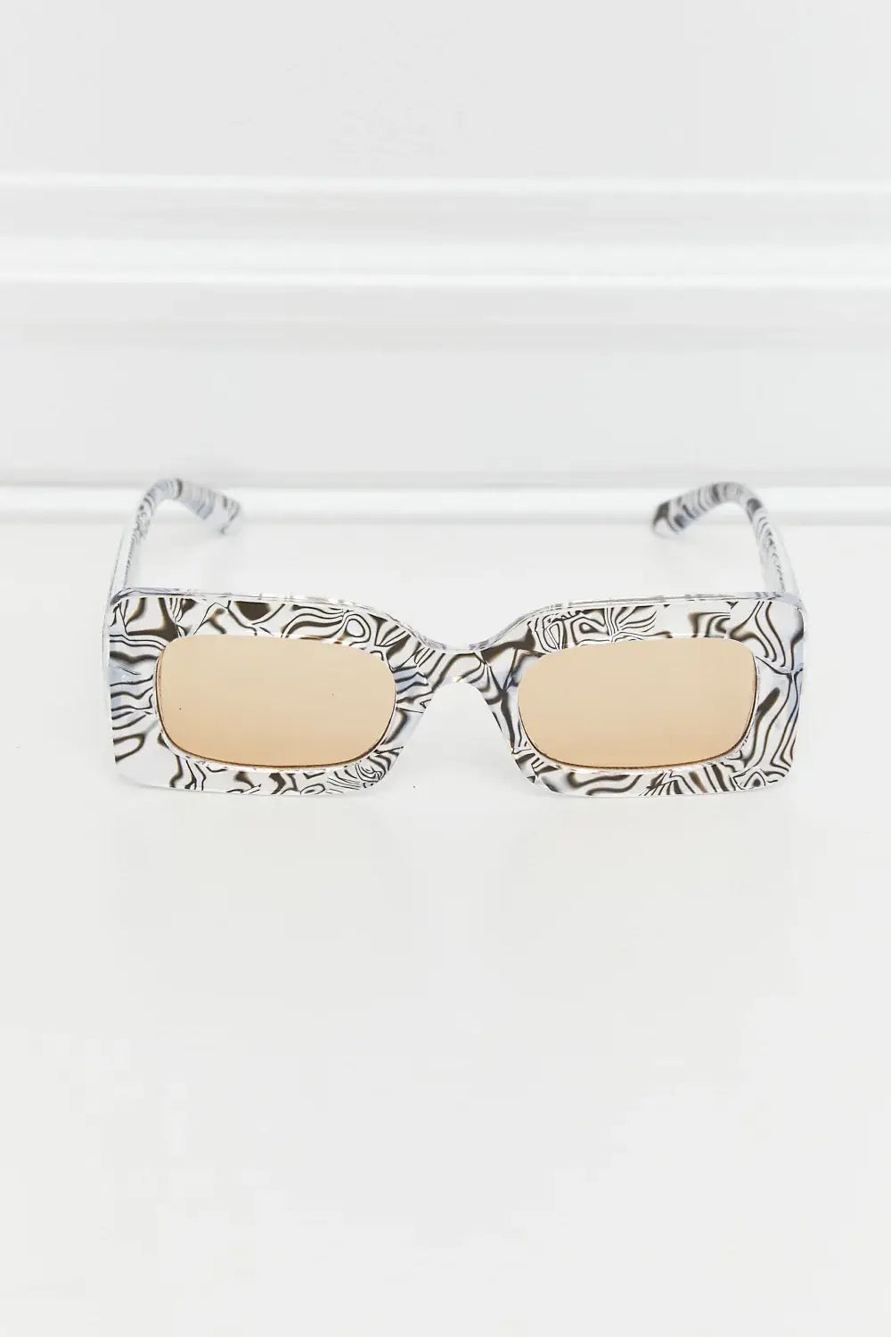 Tortoiseshell Rectangle Polycarbonate Sunglasses - Trendsi - Flyclothing LLC