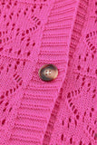 Openwork Button Down Cardigan - Trendsi