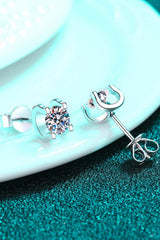 Limitless Love 1 Carat Moissanite Stud Earrings - Trendsi - Flyclothing LLC